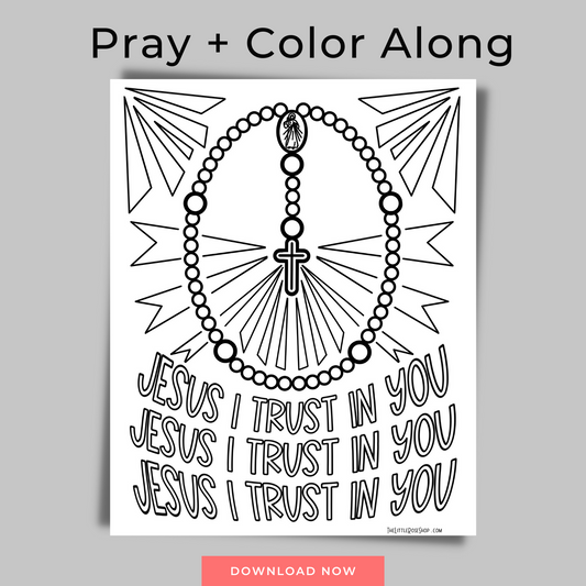 Freebie Divine Mercy Chaplet Pray & Color Along Printable