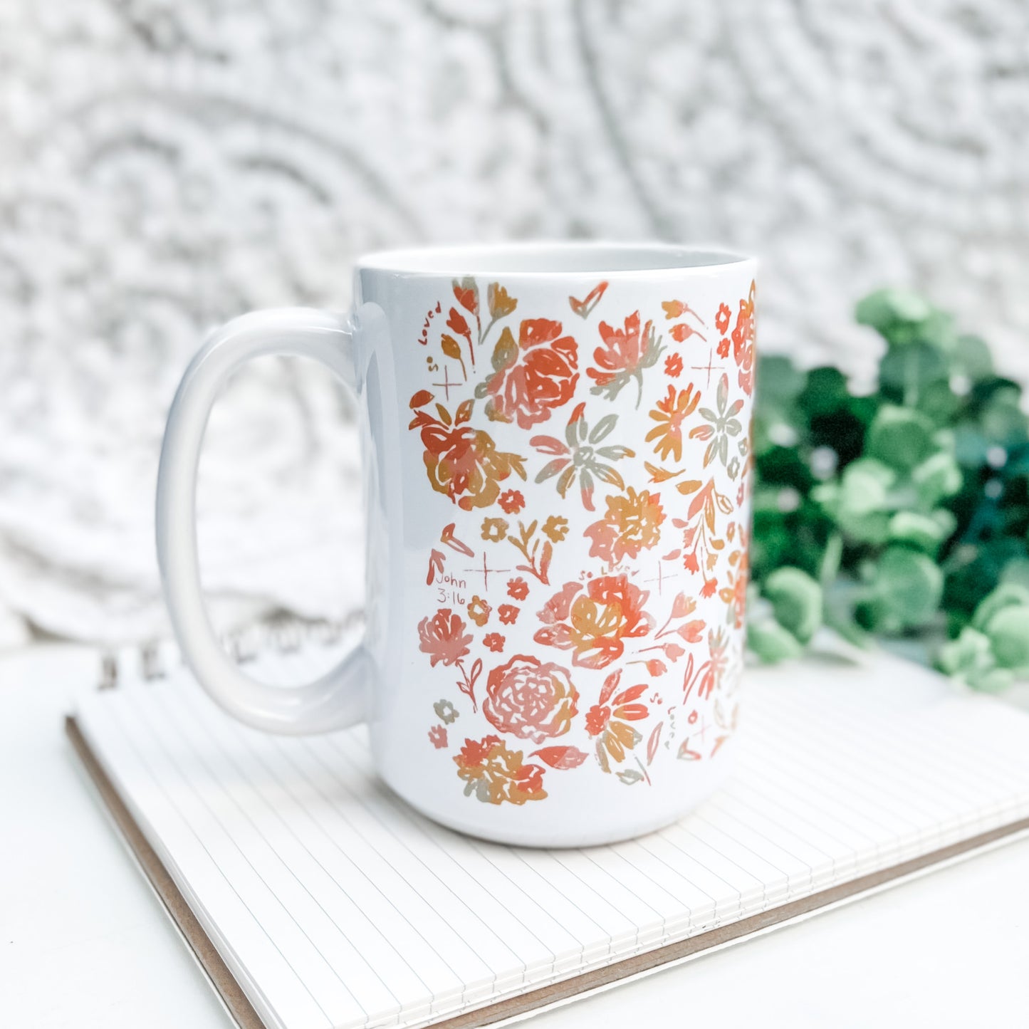 John 3:16 Floral Mug