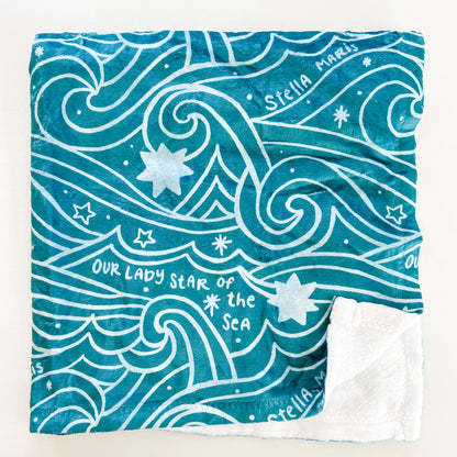 Stella Maris Our Lady Star of the Sea Minky Blanket