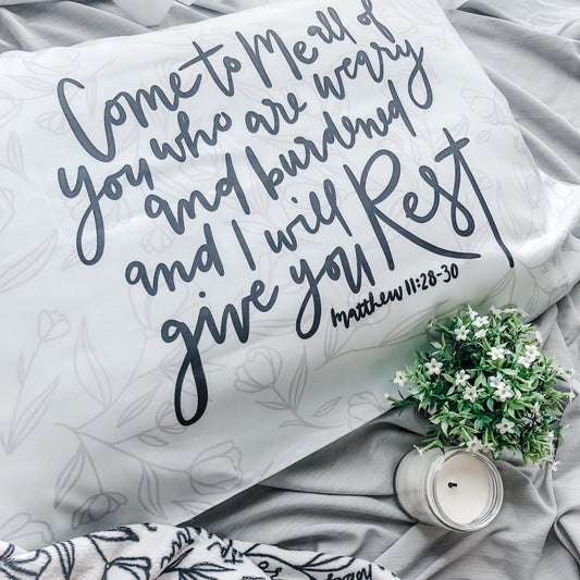 Scriptural Pillowcase - Rest