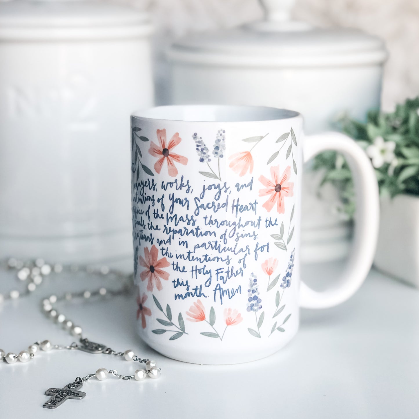 Morning Offering Prayer Catholic Mug