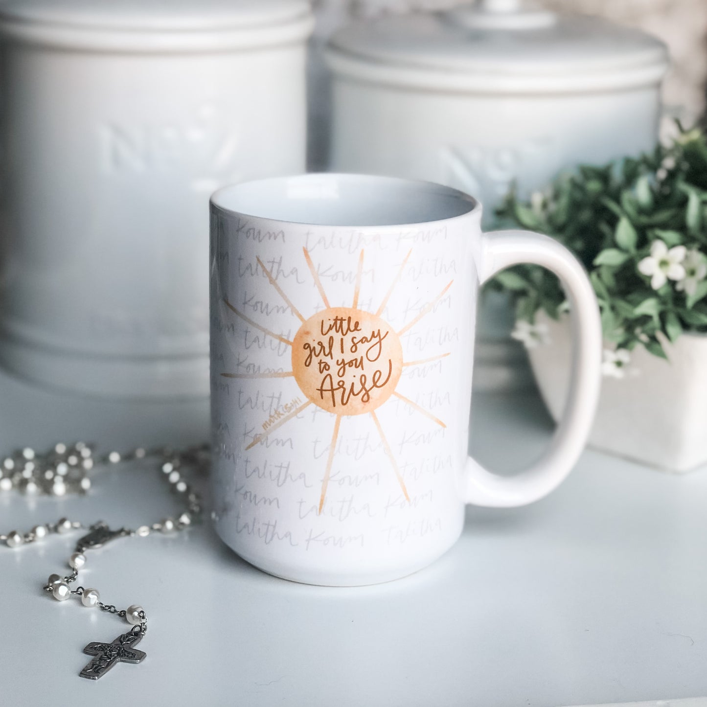 Talitha Koum, Little girl I say to you Arise, Catholic Mug