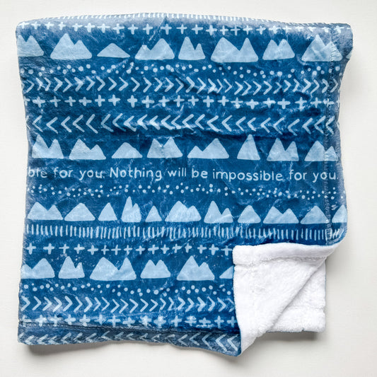 Nothing Will Be Impossible Minky Blanket