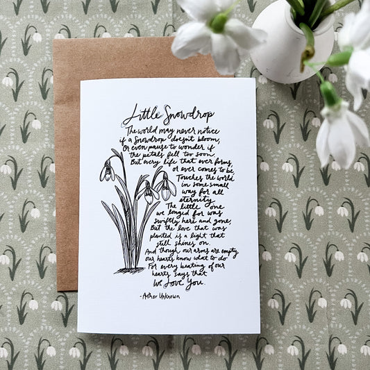 Snowdrop Miscarriage Card