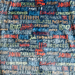 Names written in colorful script on dark background.