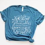 Our Life, Our Sweetness, and Our Hope floral design