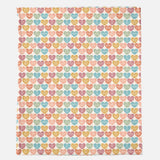 Minky blanket with heart pattern, 50x60 inches