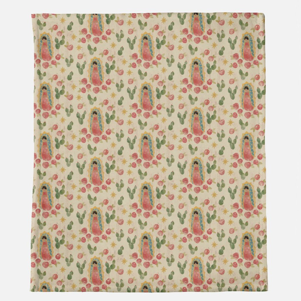 Blanket with Virgin Mary pattern