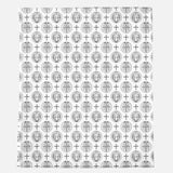 Pattern of crosses and religious medallions
