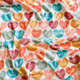 Valentine hearts pattern with inspirational words