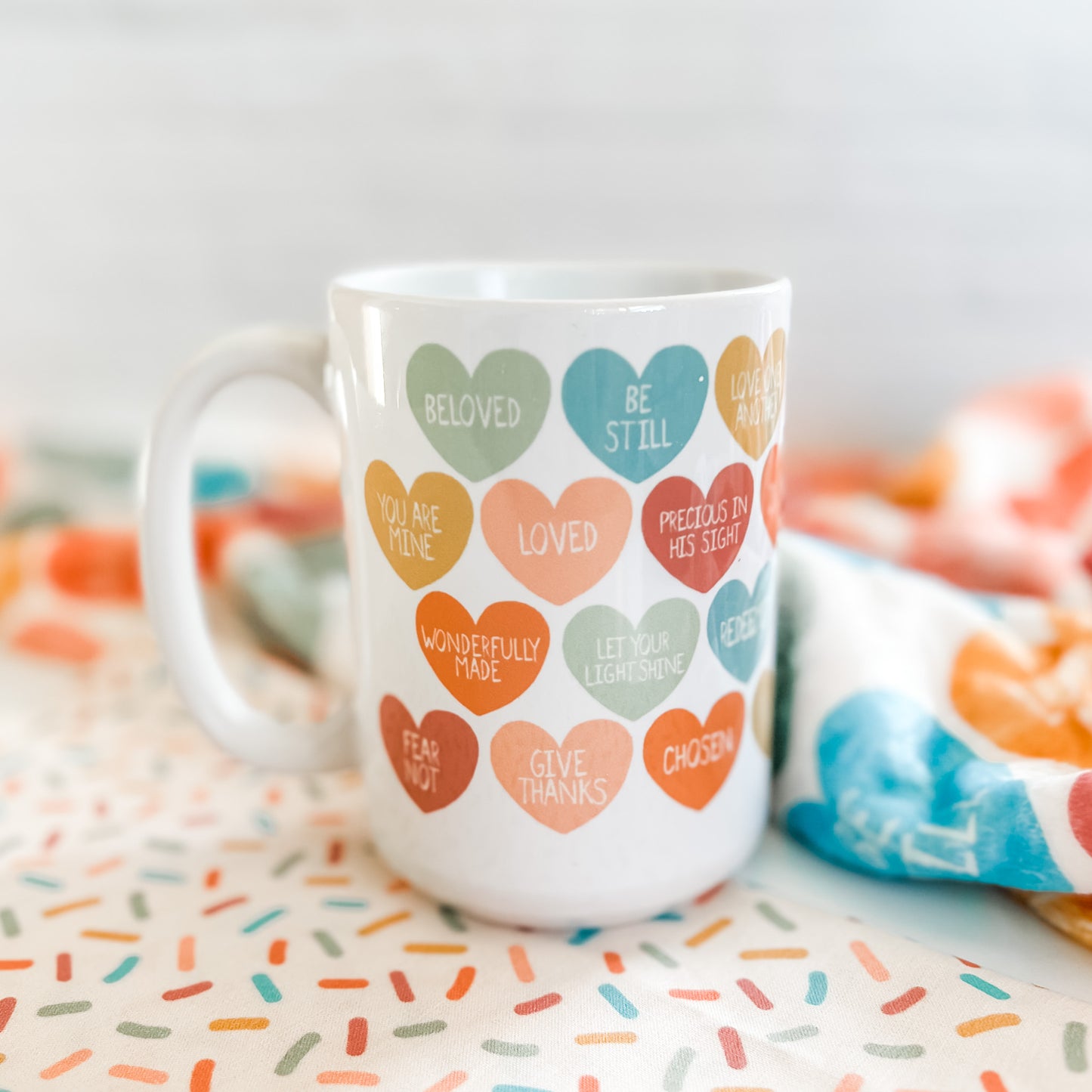 Limited Edition Scripture Candy Hearts Valentine Mug – The Little Rose Shop