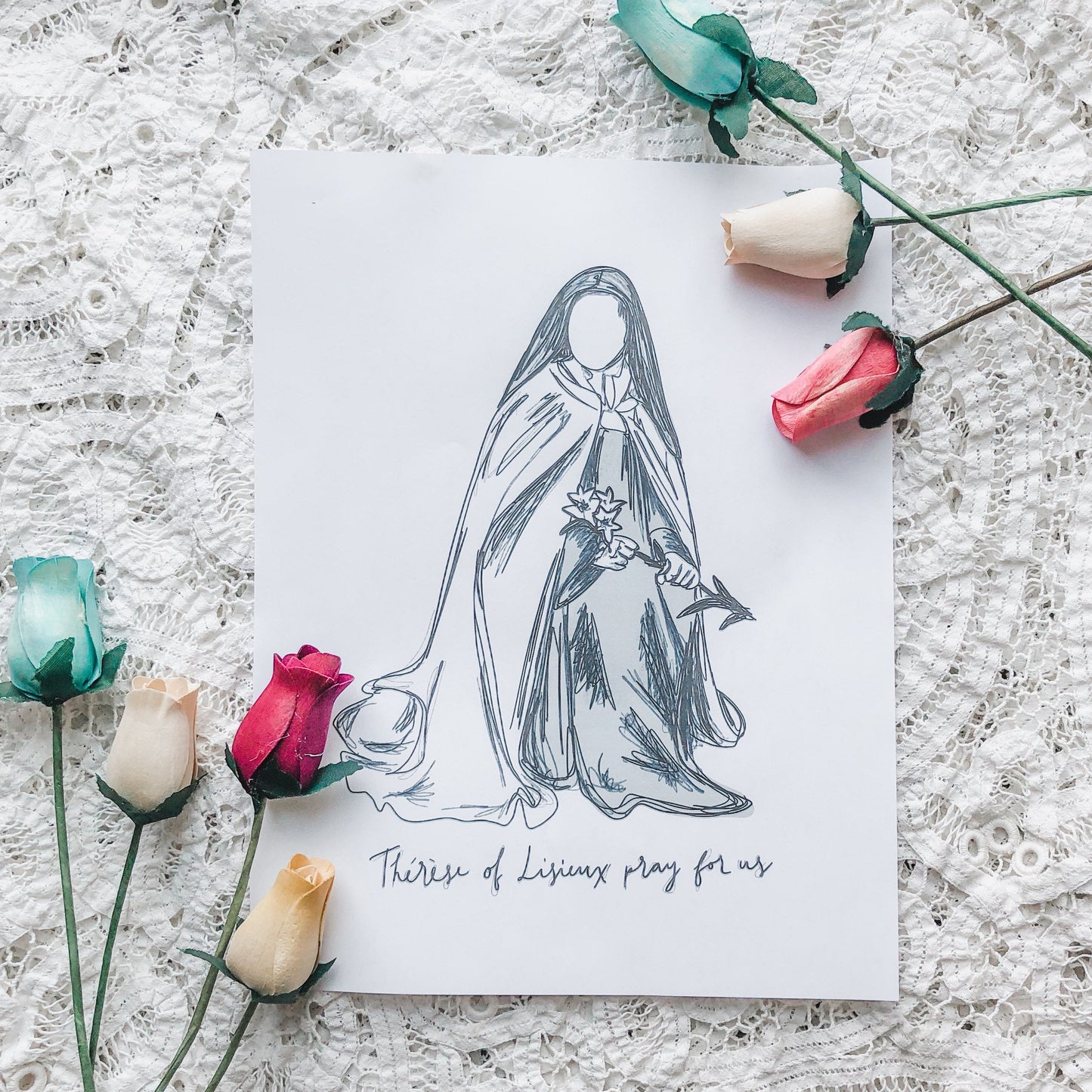 St Therese of Lisieux 8”x10" Printable