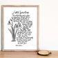 Little Snowdrop Poem Sketch, Miscarriage, Infant Loss Print, 8x10