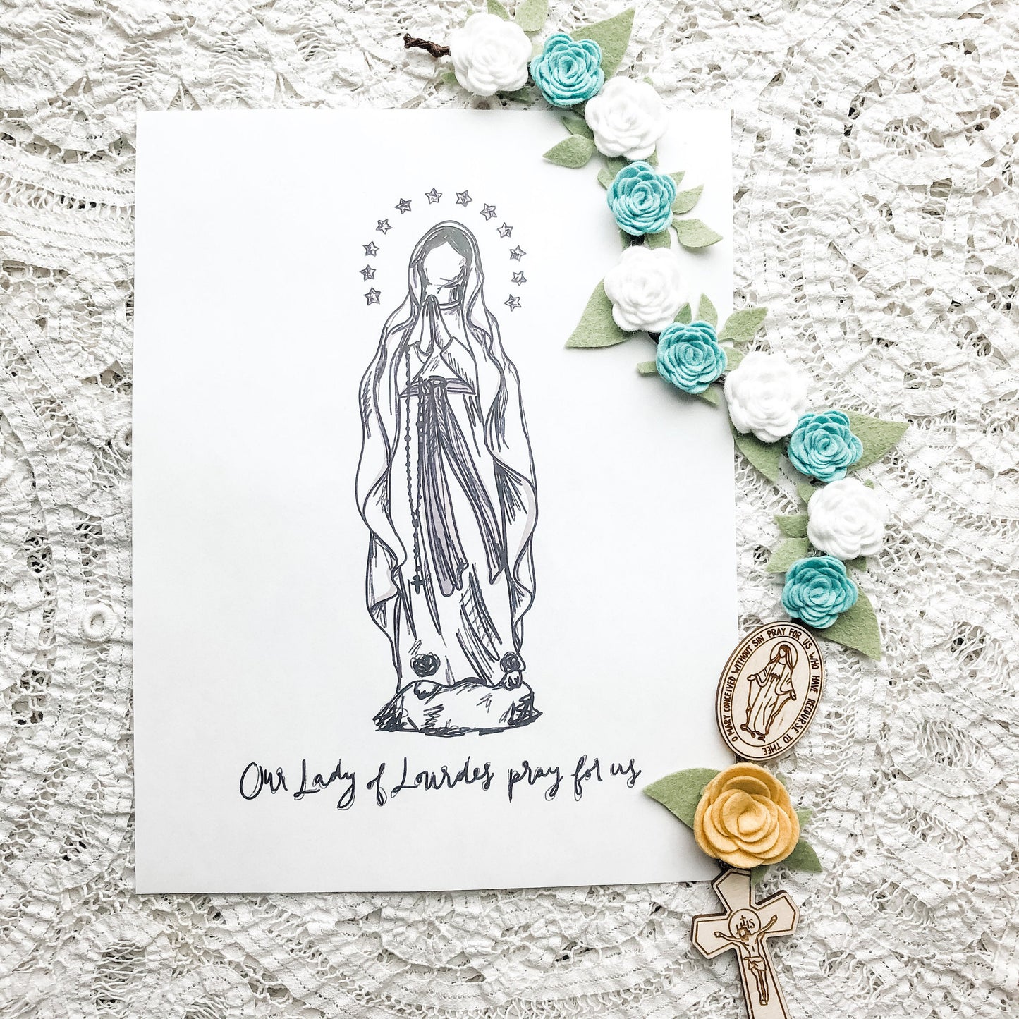 Our Lady of Lourdes Printable Download