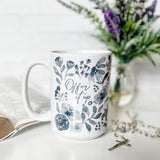 Floral Offer it up mug.