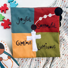 Rosary square with Joyful, Sorrowful, Glorious, Luminous