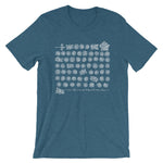 Mockup tee shirt with white floral design