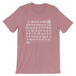 Pink t-shirt mockup with dice design